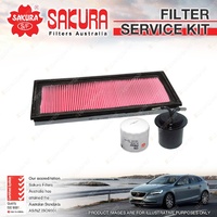 Sakura Oil Air Fuel Filter Service Kit for Subaru Forester SF SG Impreza GC9 GC8