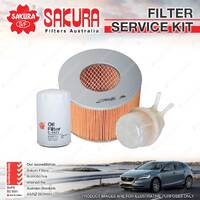 Sakura Oil Air Fuel Filter Service Kit for Toyota Hilux RN20 RN22 RN25 RN30