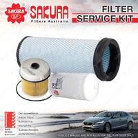 Sakura Oil Air Fuel Filter Service Kit for Isuzu F Series Fvr1000 Fvy1400 GVD34