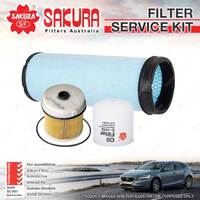 Sakura Oil Air Fuel Filter Service Kit for Isuzu Frd Frr 500 Fss550 FSS 90