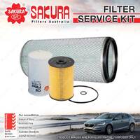 Sakura Oil Air Fuel Filter Service Kit for Hino 500 Series 2630 2632 FM1A