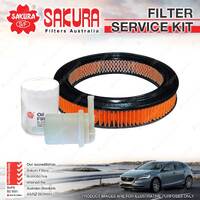 Sakura Oil Air Fuel Filter Service Kit for Ford Falcon XE 200ci 82-88