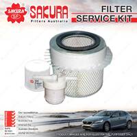 Sakura Oil Air Fuel Filter Service Kit for Ford Econovan SGMR 05/1984-10/1985