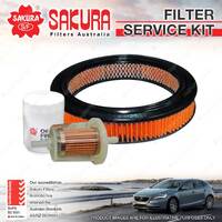 Sakura Oil Air Fuel Filter Service Kit for Ford Fairlane ZK 250 03/1982-1984