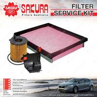 Sakura Oil Air Fuel Filter Service Kit for Ford Fiesta TCDi 01/2004-09/2008