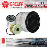 Sakura Oil Air Fuel Filter Service Kit for Hino 300 Series - 617 XZU700R 2011-On