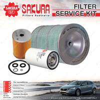 Sakura Oil Air Fuel Filter Service Kit for Hino Ranger 6 FD1 Super 5/1997-1/2003