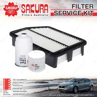 Sakura Oil Air Fuel Filter Service Kit for Kia Sportage SL 08/2010-05/2013