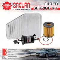 Sakura Oil Air Fuel Filter Service Kit for Lexus Gs300 GRS190R 03/2005-04/2012