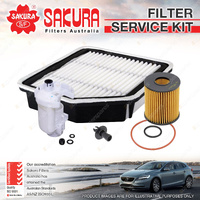 Sakura Oil Air Fuel Filter Service Kit for Lexus Gs350 GRS196R 08/2005-2011