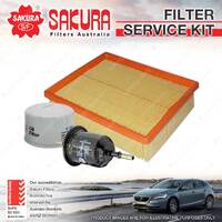 Sakura Oil Air Fuel Filter Service Kit for Renault Laguna EXS20 09/2002-2007