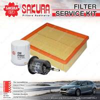 Sakura Oil Air Fuel Filter Service Kit for Renault Laguna PRS30 03/2002-01/2006