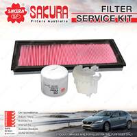 Sakura Oil Air Fuel Filter Service Kit for Subaru Outback BP9 08/2007-08/2009
