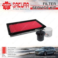 Sakura Oil Air Fuel Filter Service Kit for Subaru Svx Coupe CXW 03/1992-04/1997
