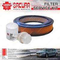 Sakura Oil Air Fuel Filter Service Kit for Toyota Celica SA63 10/1983-1984