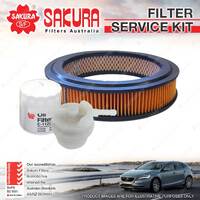 Sakura Oil Air Fuel Filter Service Kit for Toyota Coaster RU19 08/1972-07/1977