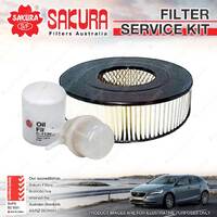 Sakura Oil Air Fuel Filter Service Kit for Toyota Corolla AE71 10/1983-1985