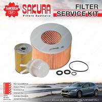Sakura Oil Air Fuel Filter Service Kit for Toyota Hiace RH11 Van 05/1971-1977
