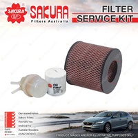 Sakura Oil Air Fuel Filter Service Kit for Toyota Hilux RN85 01/1993-1997