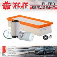 Sakura Oil Air Fuel Filter Service Kit for Volkswagen Jetta 1K 01/2011-On