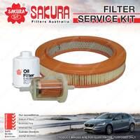 Sakura Oil Air Fuel Filter Service Kit for Volkswagen Polo 6N 1996-1998