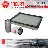Sakura Oil Air Fuel Filter Service Kit for Jeep Cherokee KJ 2.8L 2005-2008