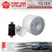 Sakura Oil Air Fuel Filter Service Kit for Toyota Landcruiser Prado VZJ95 3.4 V6