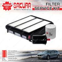 Sakura Oil Air Fuel Filter Service Kit for Eunos 800 TA 2.5L V6 Petrol KL 94-96