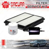 Sakura Oil Air Fuel Filter Service Kit for Daewoo Nubira J100 J150 1.6L 2.0L