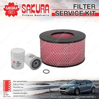Sakura Oil Air Fuel Filter Service Kit for Toyota Hilux LN147 LN167 LN172 3.0L D