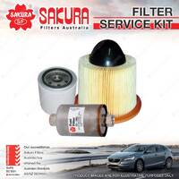 Oil Air Fuel Filter Service Kit for Ford Falcon FPV GT Pursuit BA BF Round Air