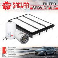 Sakura Oil Air Fuel Filter Service Kit for Mitsubishi Pajero NM NP 2.8L 3.2L TD