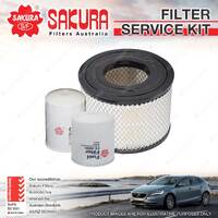Sakura Oil Air Fuel Filter Service Kit for Holden Rodeo RA 3.0L TD 01/02-02/03