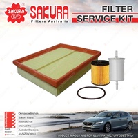 Sakura Oil Air Fuel Filter Service Kit for Citroen Xsara N6 N7 1.6L H/Back 99-05
