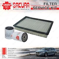 Sakura Oil Air Fuel Filter Service Kit for Jeep Cherokee KJ 2.5 2.8L TD CRD 4Cyl