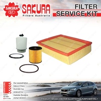 Sakura Oil Air Fuel Filter Service Kit for Ford Transit VM 2.4L TD Euro 3 RWD