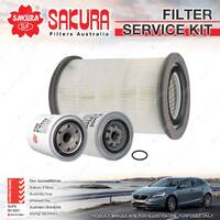 Sakura Oil Air Fuel Filter Service Kit for Ford Courier PE 2.5L TD Radial 99-00