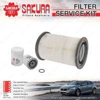 Sakura Oil Air Fuel Filter Service Kit for Ford Courier PE PG PH 2.5L TD Radial