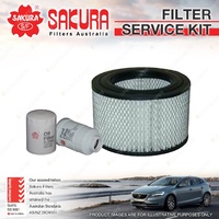 Sakura Oil Air Fuel Filter Service Kit for Kia Pregio 3VRS Van 2.7L D 02-04