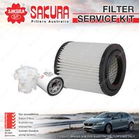 Sakura Oil Air Fuel Filter Service Kit for Honda CRV RD RE 2.4L 12/01-01/07