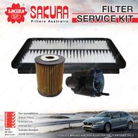 Sakura Oil Air Fuel Filter Service Kit for Kia Sorento BL 3.8L V6 Shorter Oil
