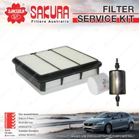 Sakura Oil Air Fuel Filter Service Kit for Holden Rodeo RA 3.5L V6 03/03-2005