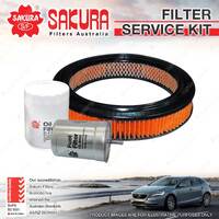 Sakura Oil Air Fuel Filter Service Kit for Ford Falcon XE XF W/Out EFI 1982-1988