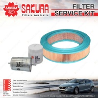 Sakura Oil Air Fuel Filter Service Kit for Holden Astra LD 1.6L Petrol 4Cyl