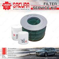 Oil Air Fuel Filter Service Kit for Toyota Bundera Landcruiser BJ74 3.4L TD