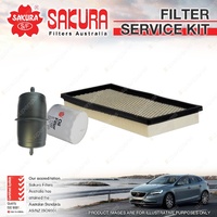 Sakura Oil Air Fuel Filter Service Kit for Jeep Cherokee XJ 4.0L 04/94-08/01