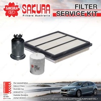 Sakura Oil Air Fuel Filter Service Kit for Mitsubishi Express Van Starwagon WA