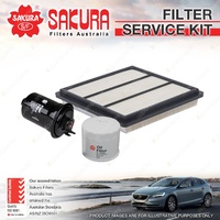 Sakura Oil Air Fuel Filter Service Kit for Mitsubishi Triton MK 3.0L V6 96-06