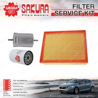 Sakura Oil Air Fuel Filter Service Kit for Audi A4 B6 B7 2.0L 06/01-08/08