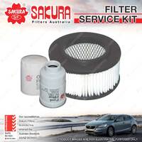 Sakura Oil Air Fuel Filter Service Kit for Kia Pregio CT Van 2.7L D 07/04-04/06